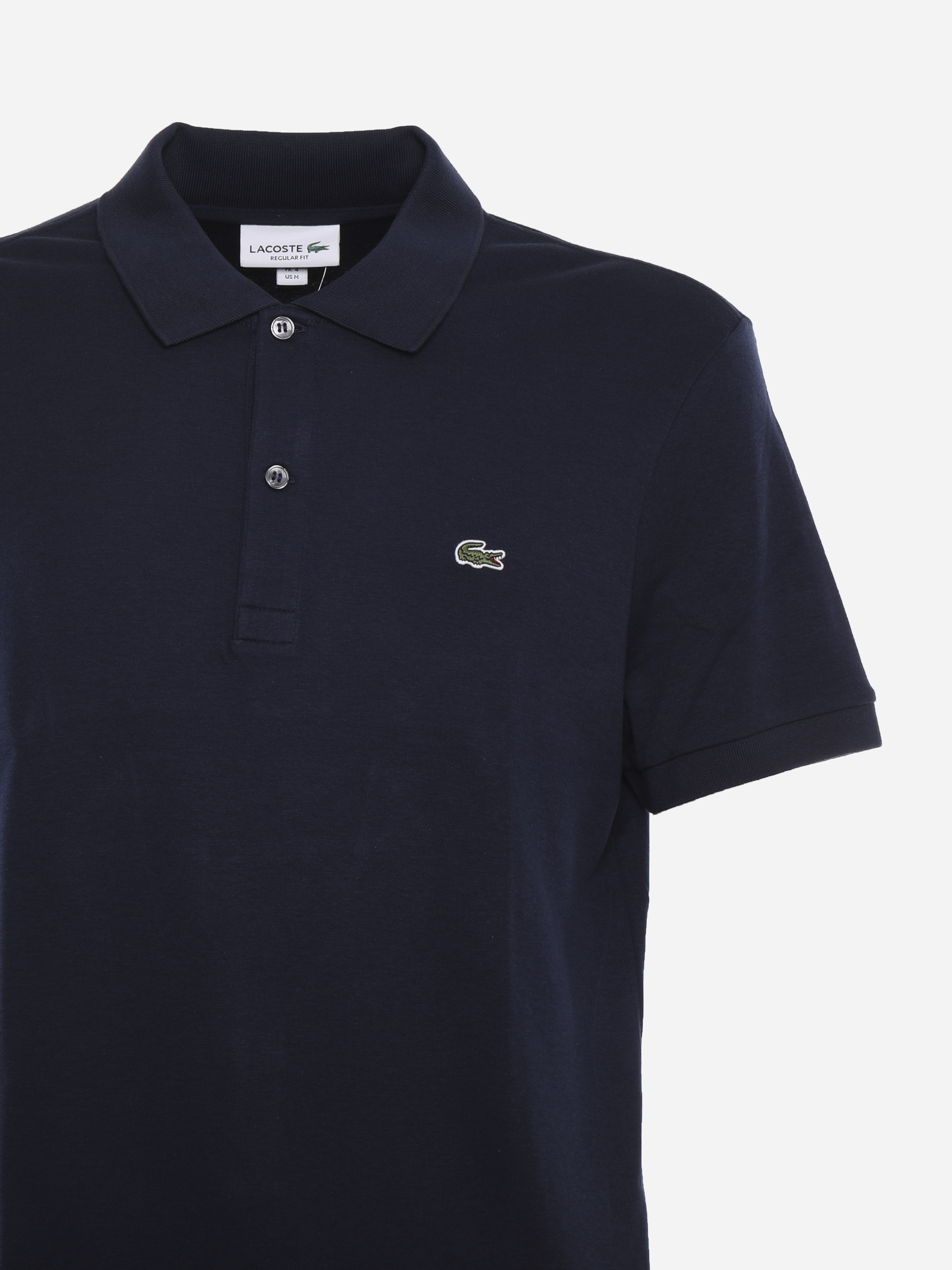 Lacoste Stretch Pique Short-sleeve Slim Fit Polo Shirt In Black