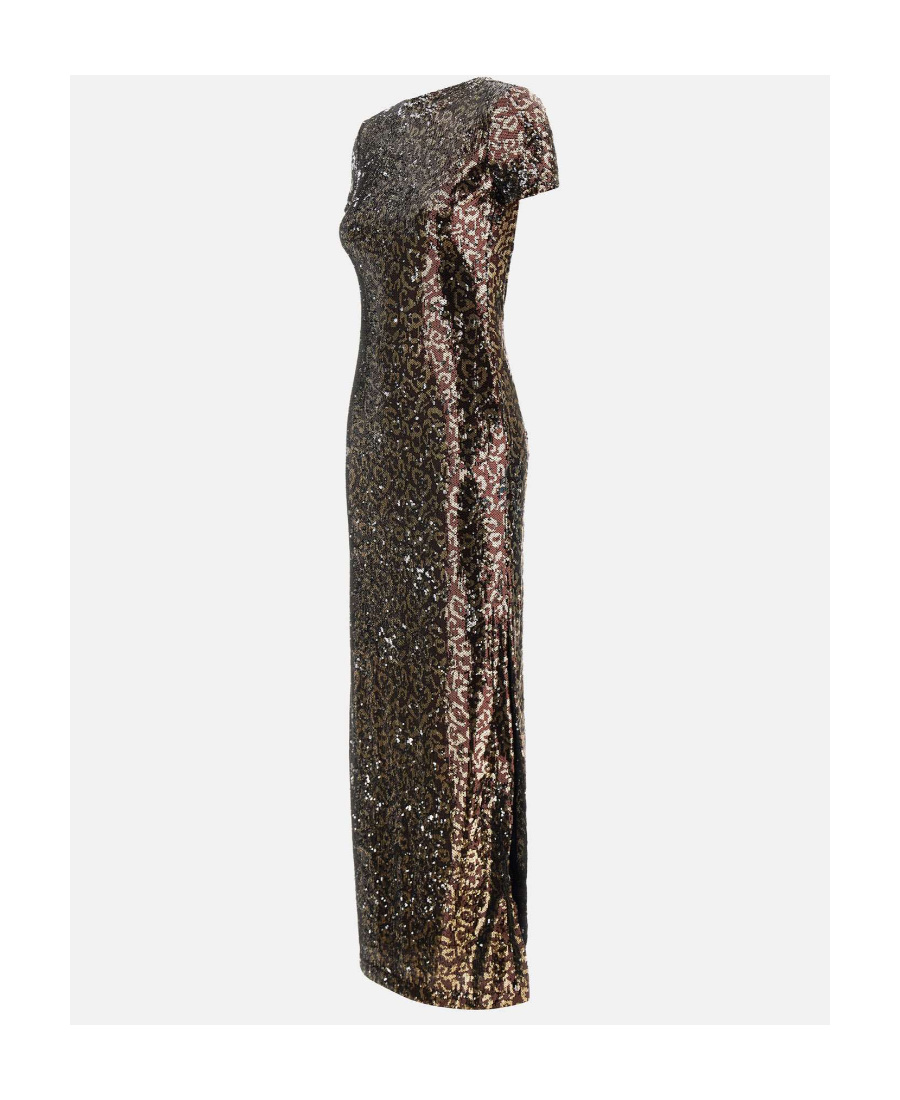Palm Angels Back-opening Sequin Maxi Dress In Black