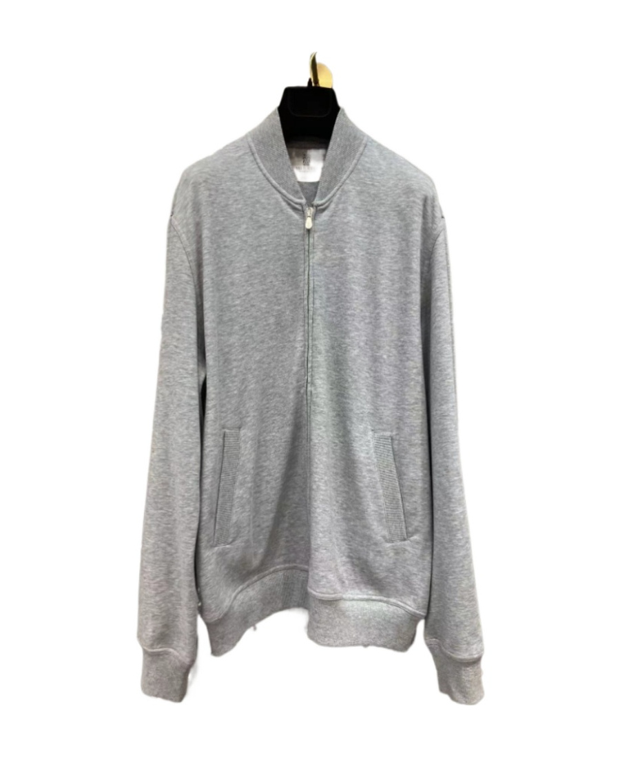 Brunello Cucinelli Zipper Long-sleeved Sweater In Gray