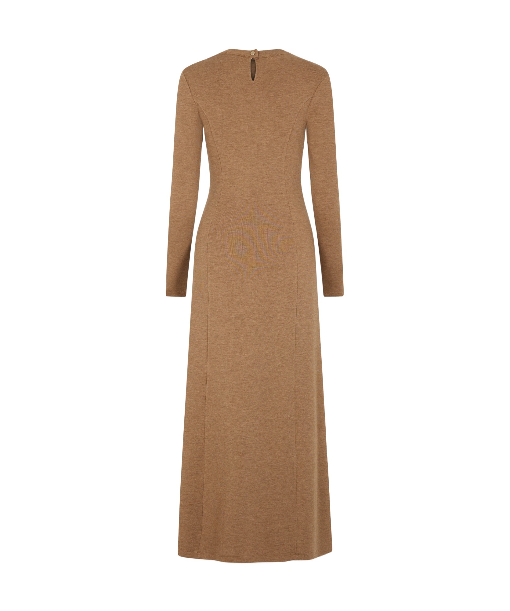 Rabanne Button-detailed Stretch-wool Midi Dress In Brown