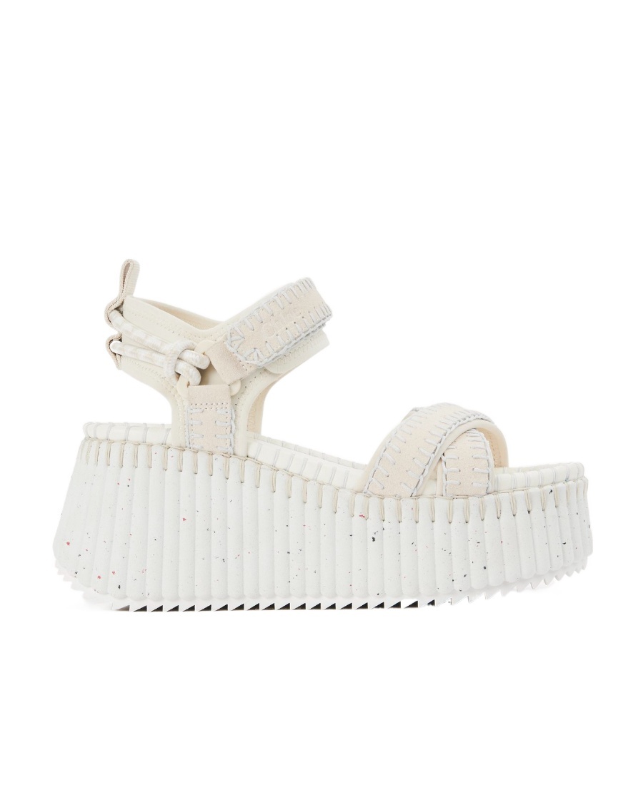 Chloé Nama Sandals In White