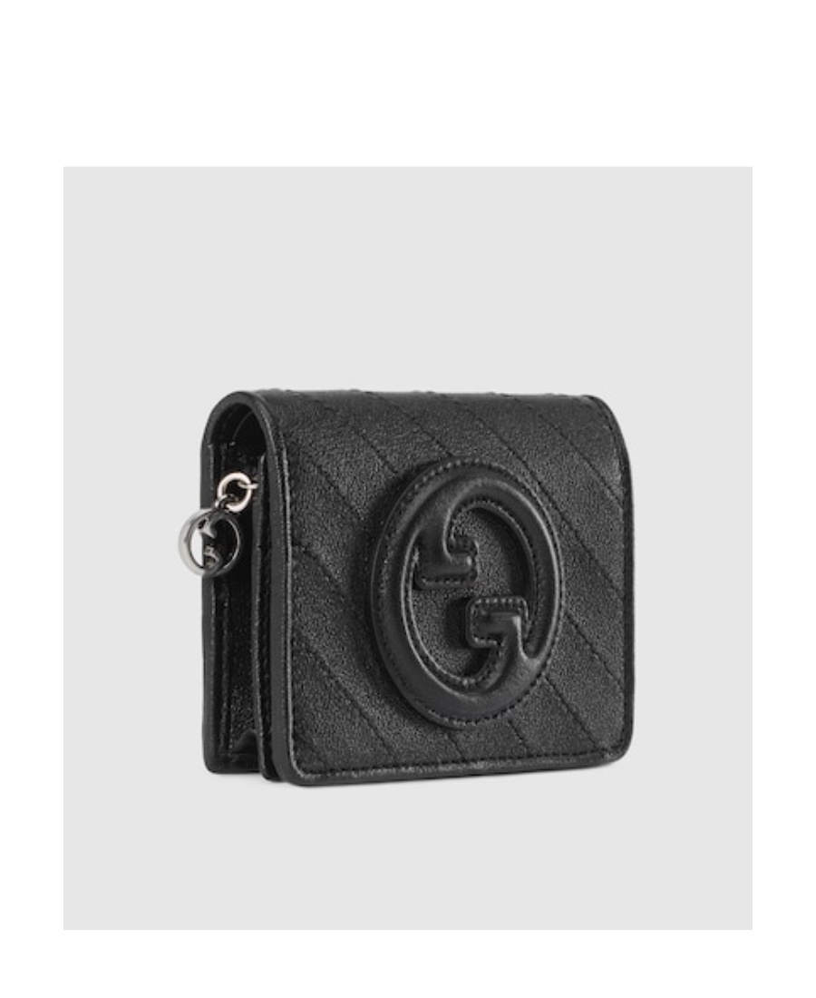Gucci Blondie Interlocking G Leather Wallet In Black