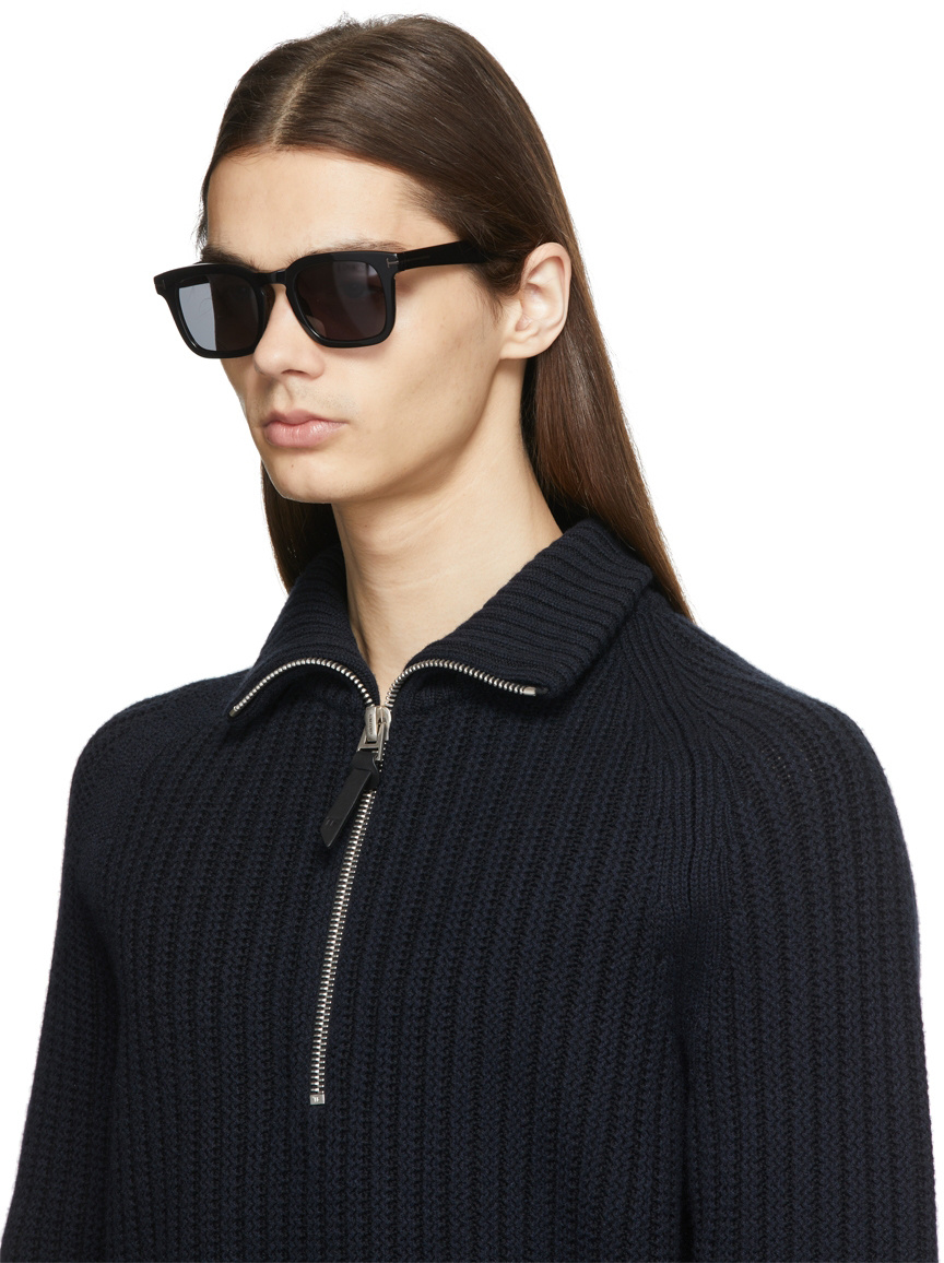 Tom Ford Logo Box Sunglasses In Gray
