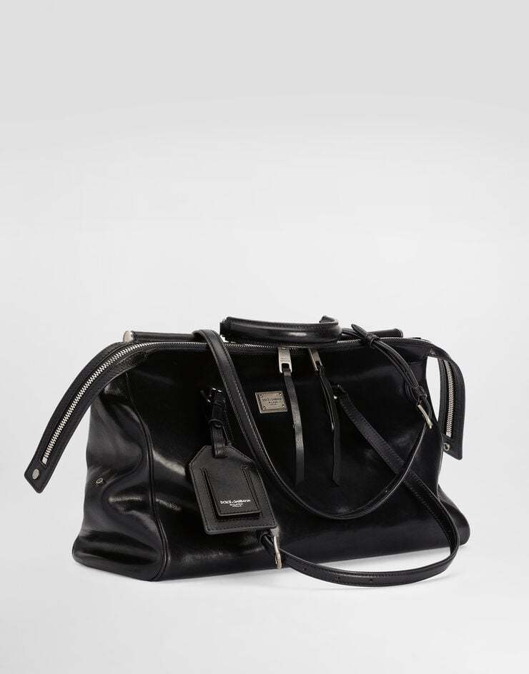 Dolce & Gabbana Zipper Shoulder Bag In Black