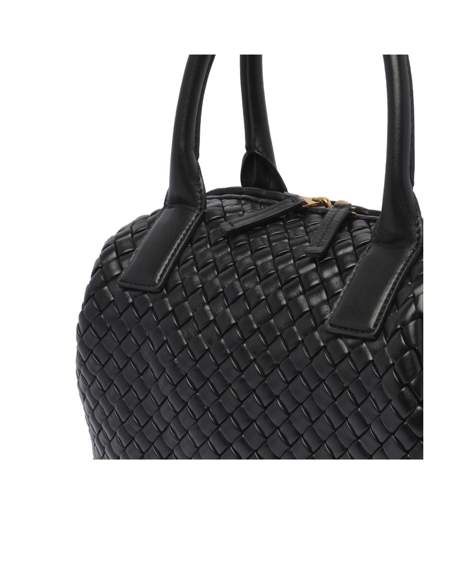 Bottega Veneta Double Handle And One Shoulder Bag In Black