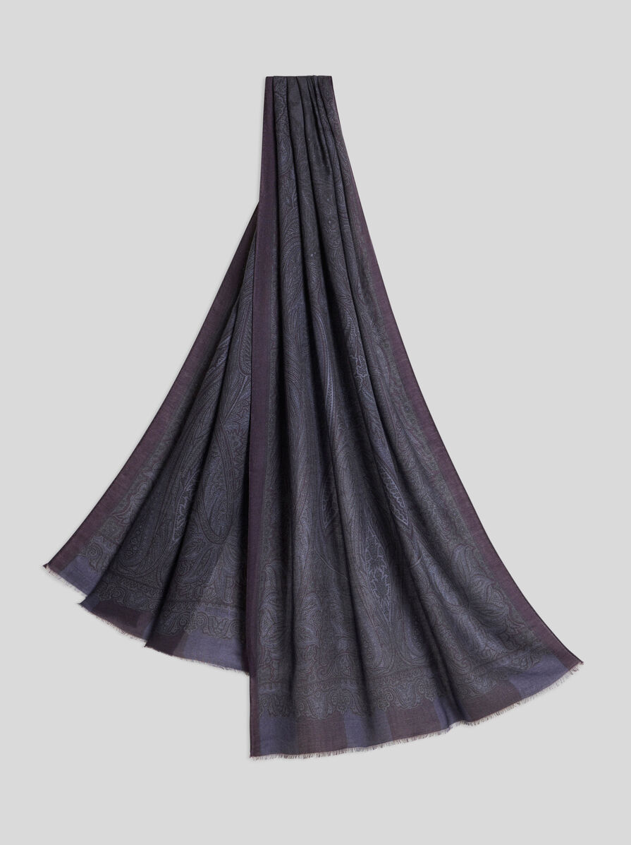 Etro Paisley Scarf In Black