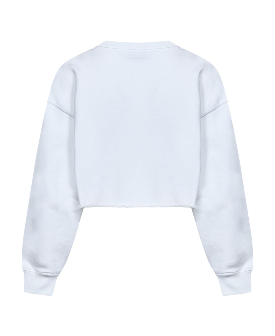 Msgm Logo Long-sleeved Sweater In Blue