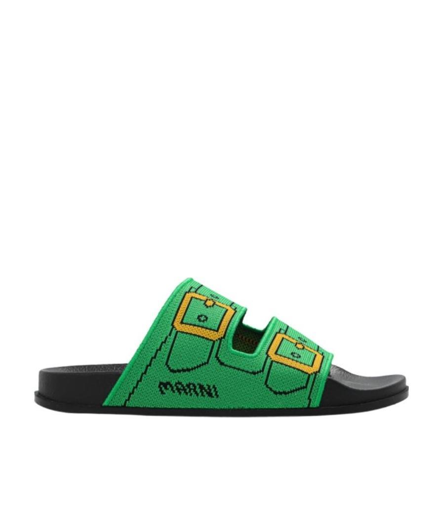 Marni Open-toe Slip-on Sandals In Green