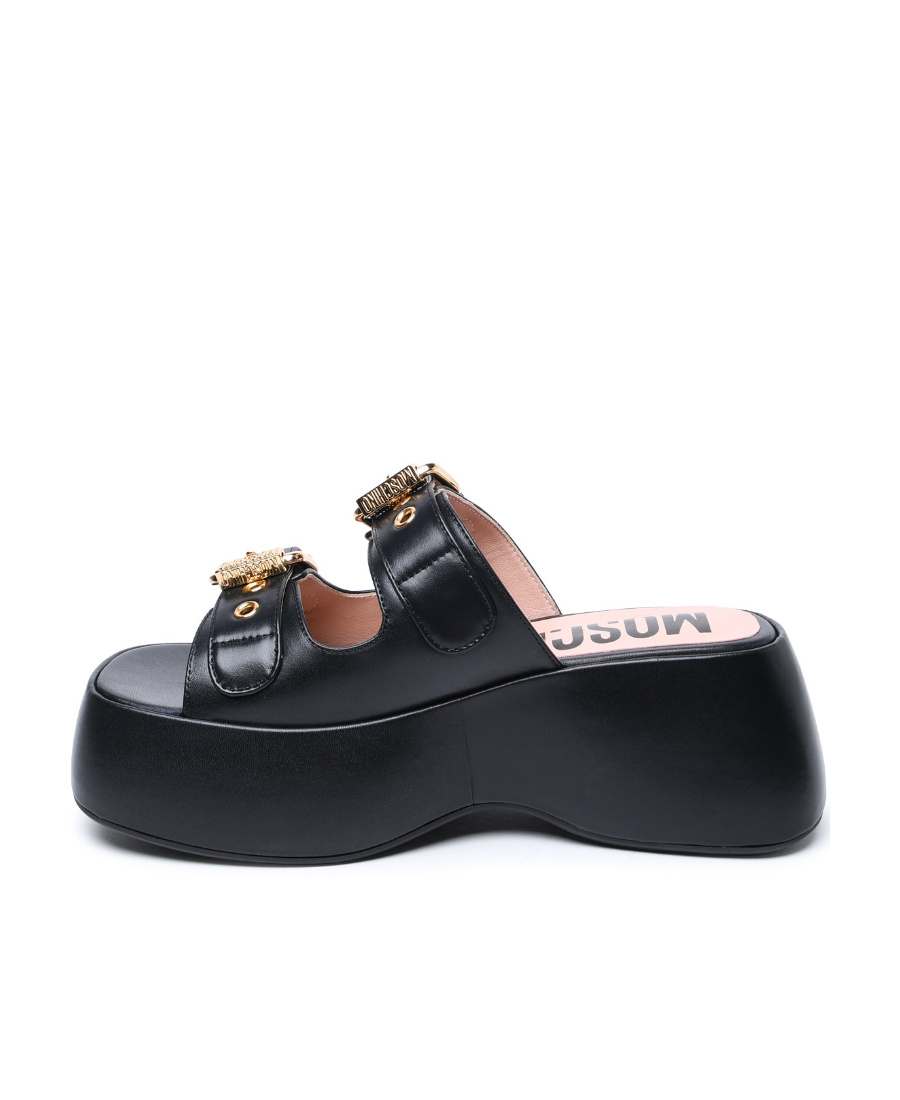 Moschino Sandals In Black