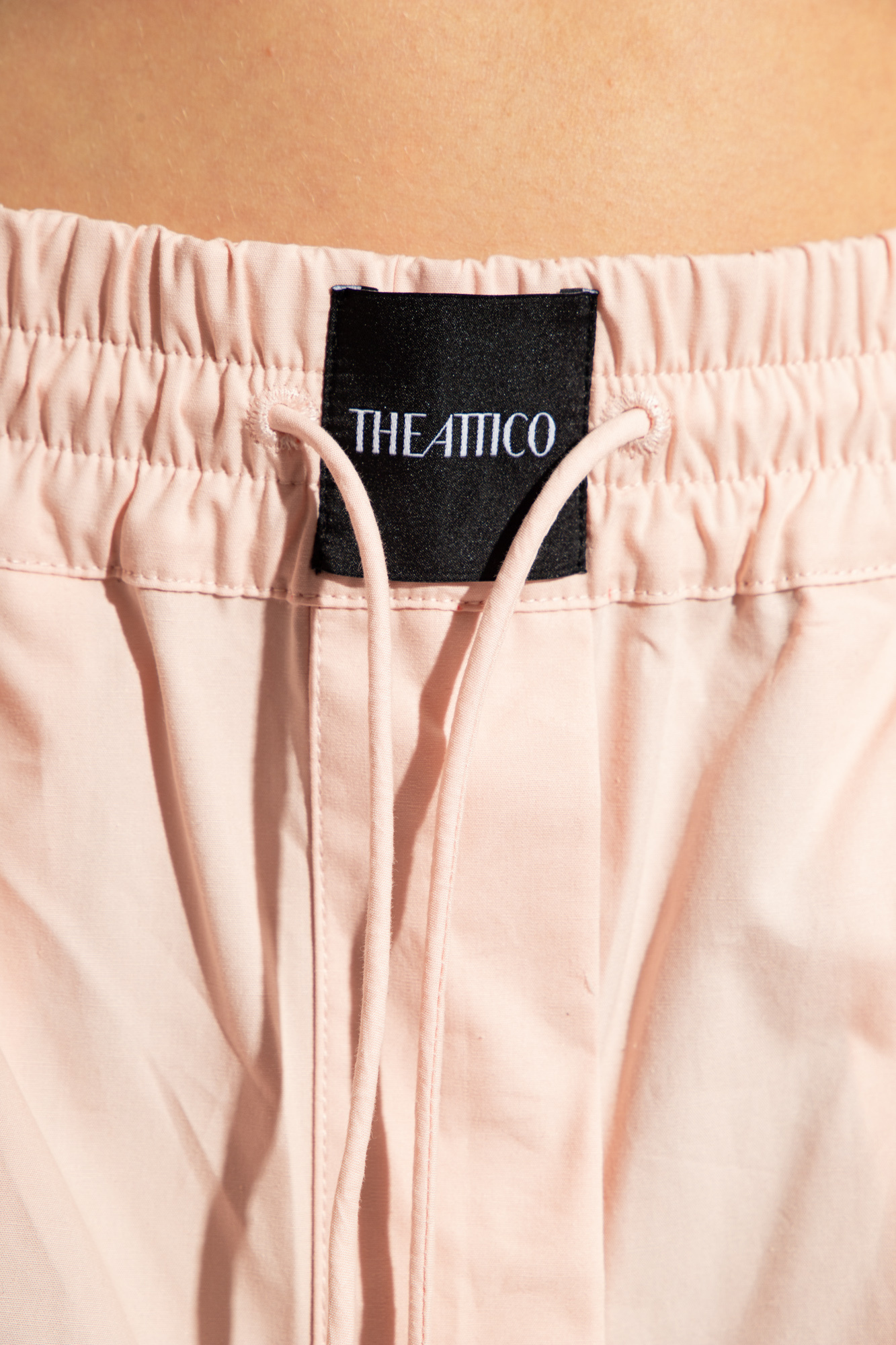 ATTICO THE ATTICO LOGO PATCH DRAWSTRING TRACK TROUSERS