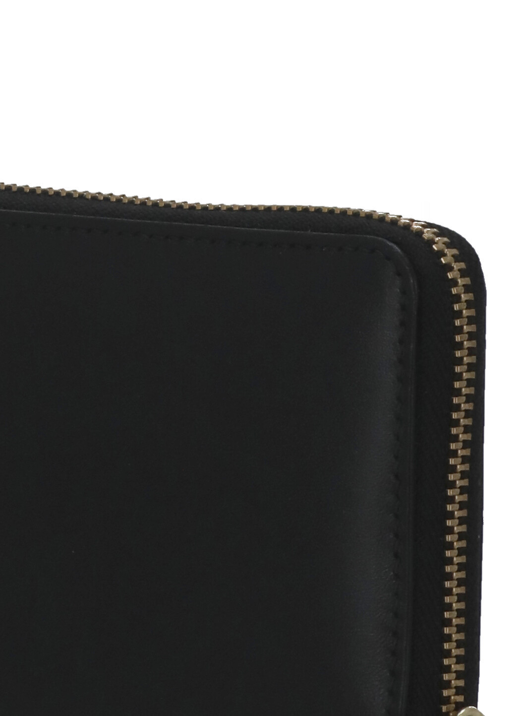 Comme Des Garçons Zipper Leather Purse In Black
