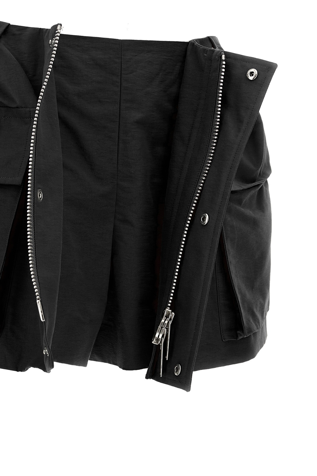 Sacai Cargo Skort Bermuda And Short Black In Black