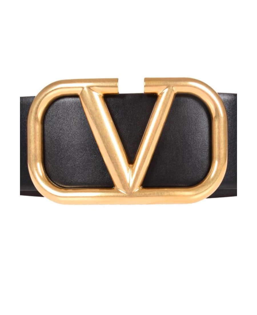 Valentino Vlogo Signature Buckle Leather Belt In Multicolor