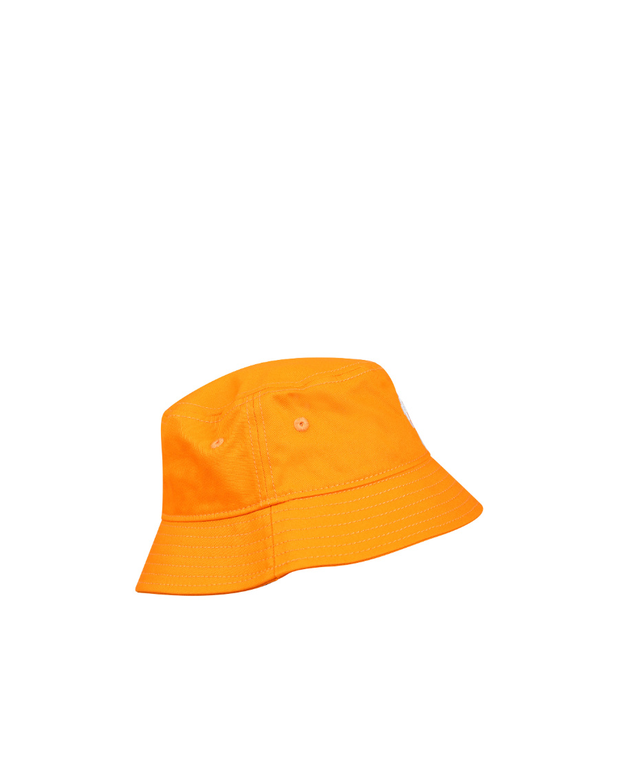 Shop Marcelo Burlon County Of Milan Logo-embroidered Cotton Sun Hat In Orange