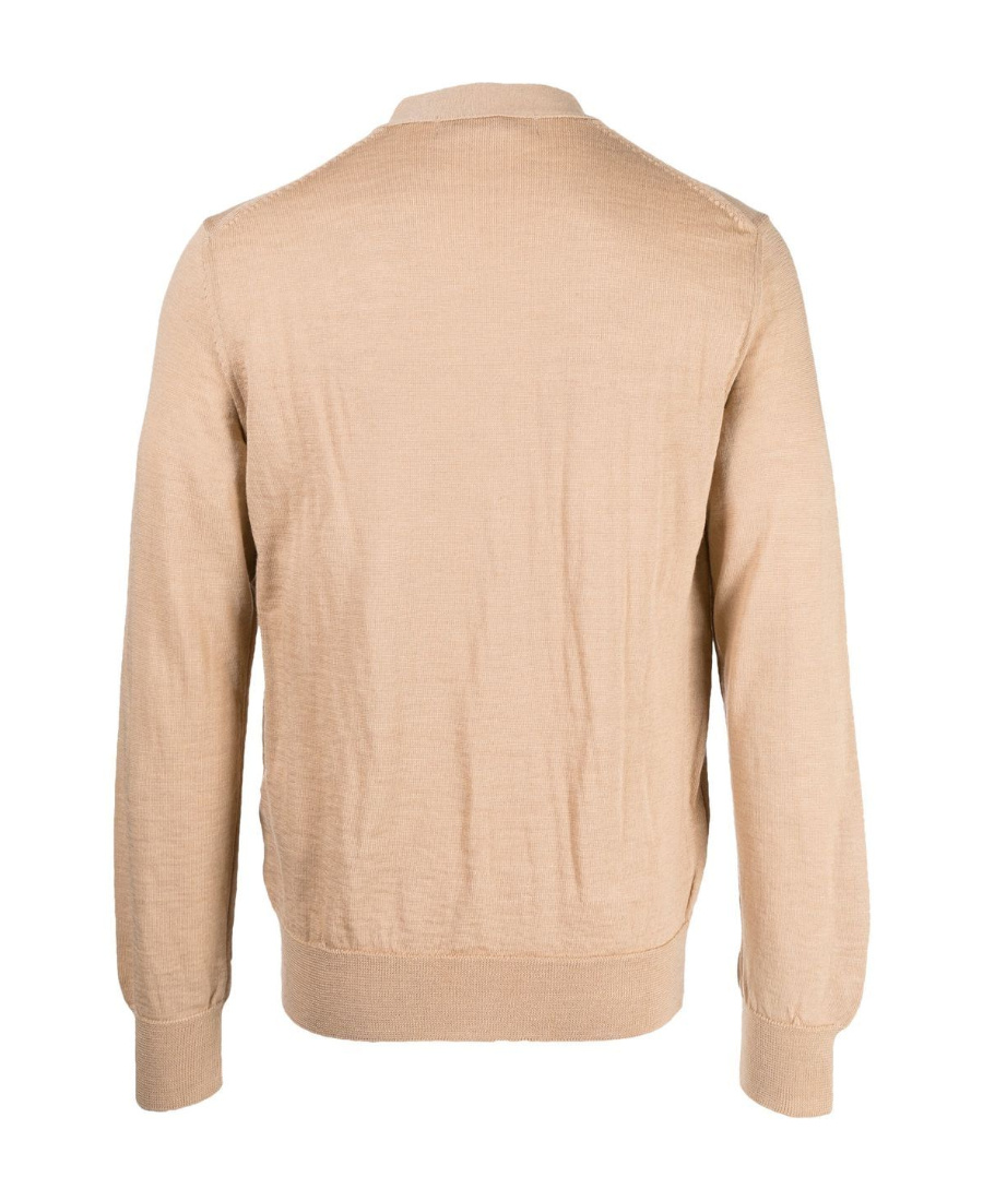 Comme Des Garçons Mushroom-motif Knitted Cardigan In Nude