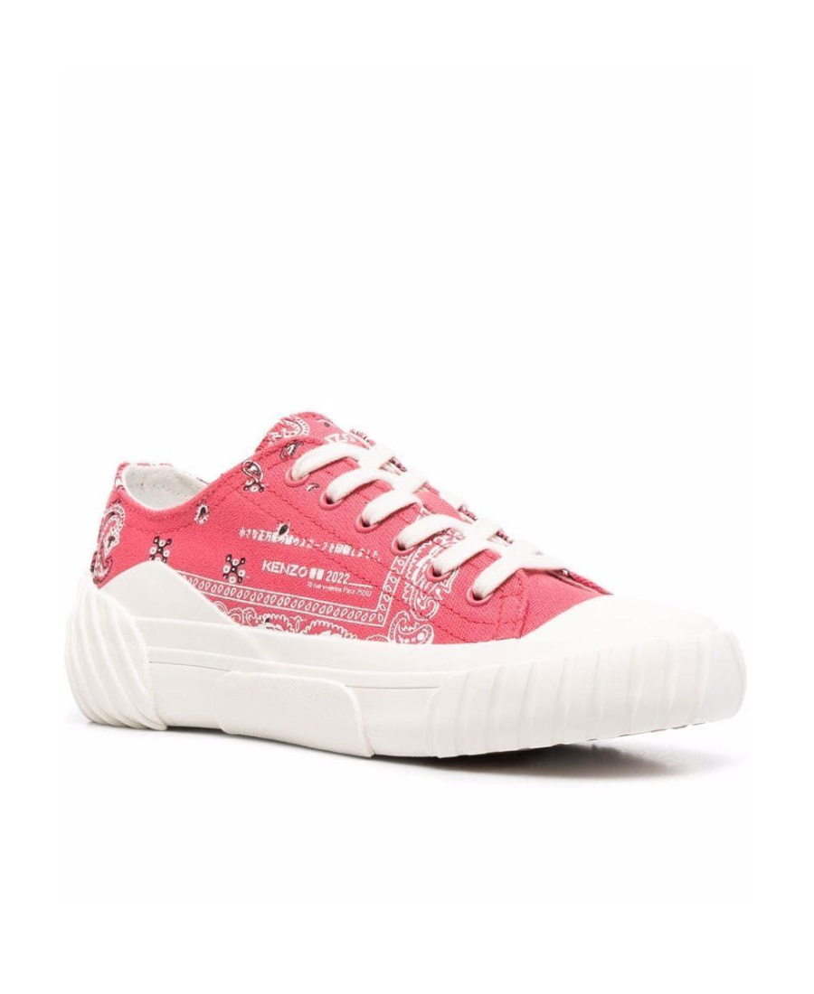 Kenzo Tiger-crest Low-top Sneakers In Pink