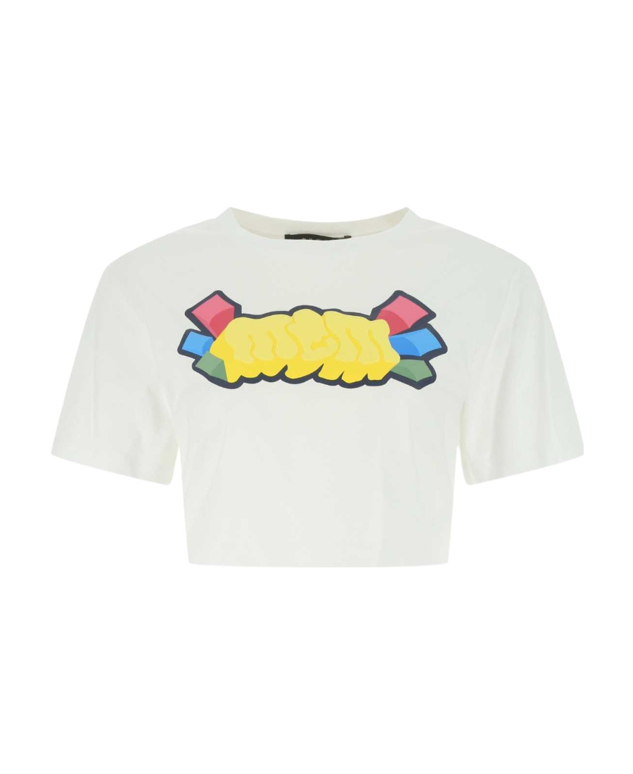 Mcm Printed Cotton T-shirt In White