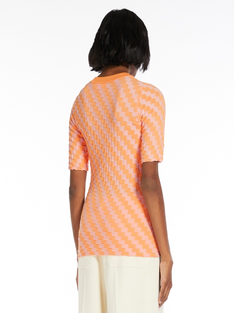 Sportmax 3d Cotton Sweater In Nude