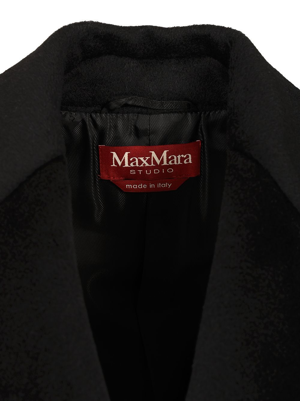 Max Mara Studio Tokio Double Breasted Coat In Black