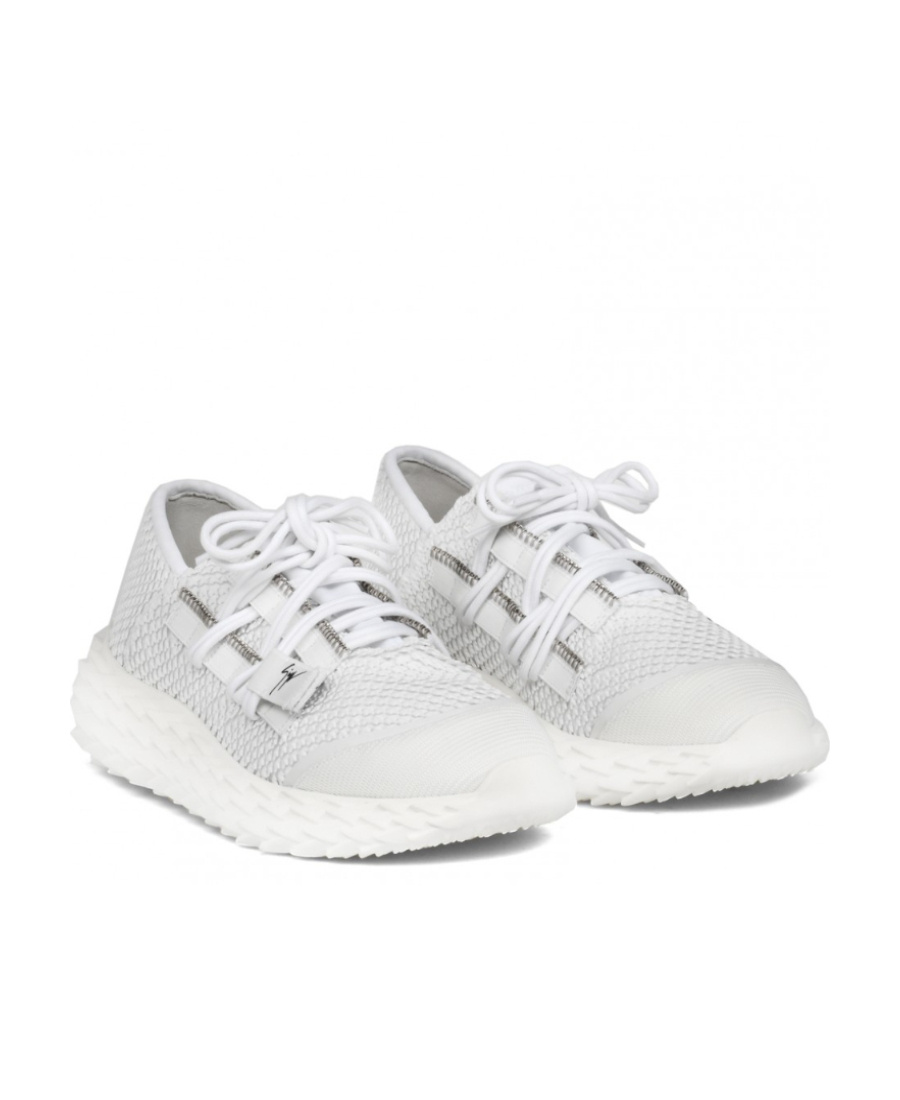 Shop Giuseppe Zanotti Tie Low-top Casual Sneakers In White