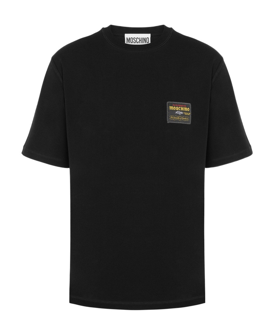 Moschino Item O-neck Short-sleeved T-shirt In Black