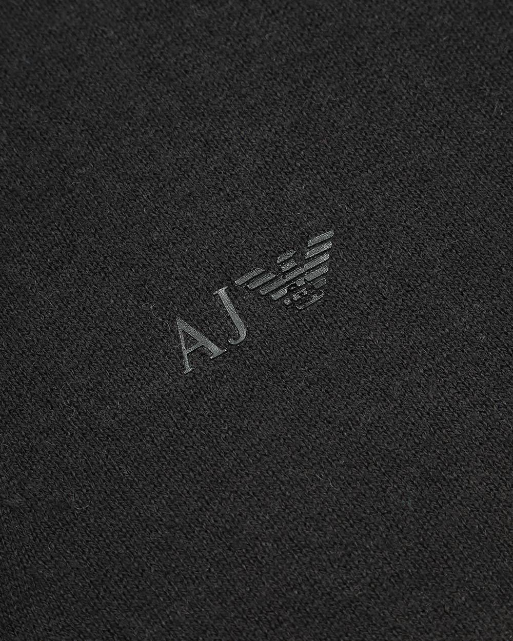 Armani Jeans Color Matching Knitted Cardigan In Black