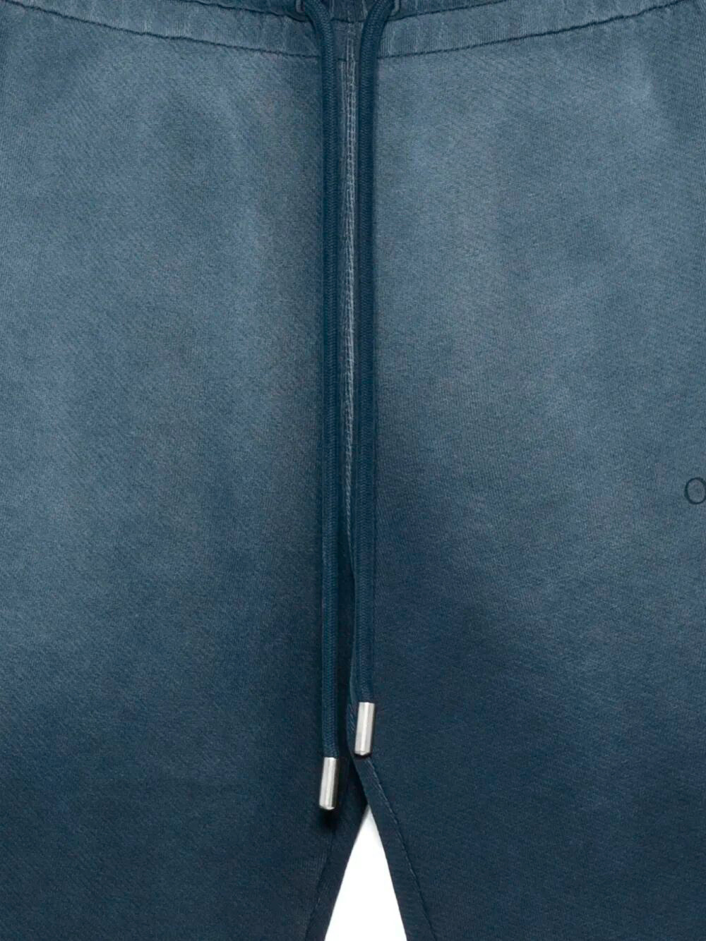 Off-white Drawstring Ombre-effect Shorts In Blue