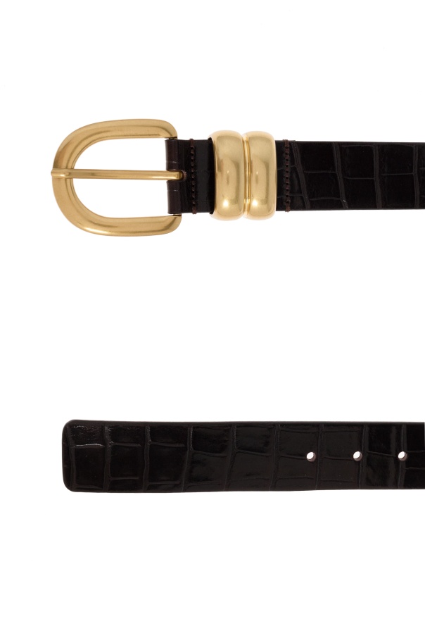 Shop By Malene Birger Leather Belt In Black