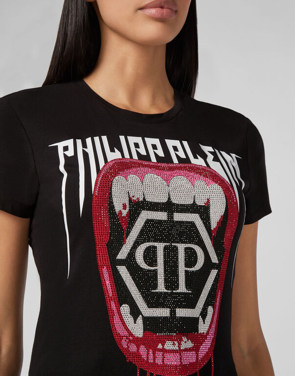 Philipp Plein Logo Details T-shirt In Black
