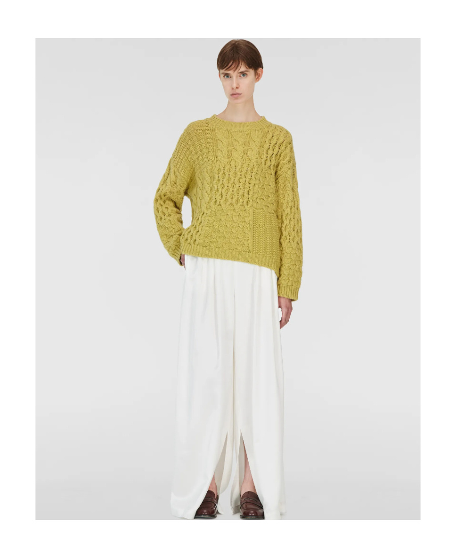 Fabiana Filippi Pleated Wide-leg Trousers In White