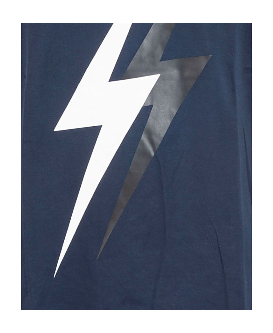 Neil Barrett T-shirt With Round Neck And Short Sleeves In Blue