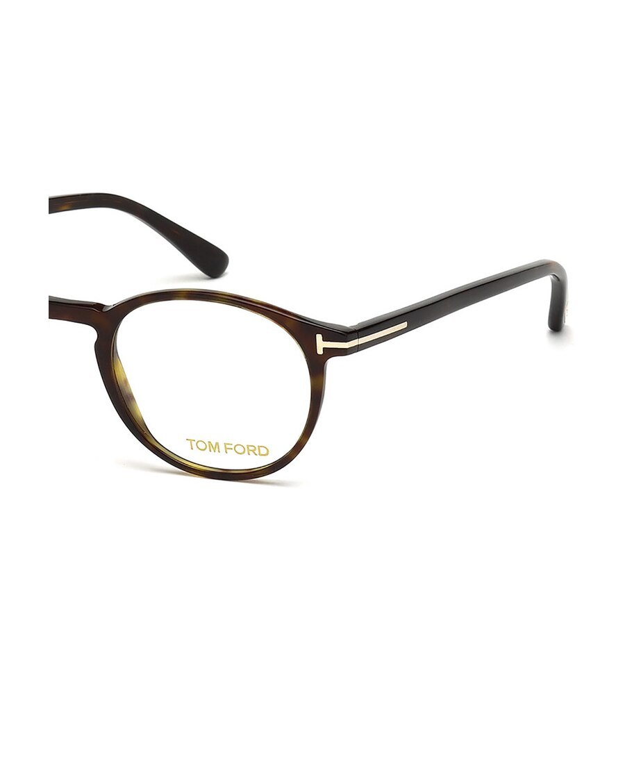Tom Ford Tortoiseshell Round Frame Glasses In Black