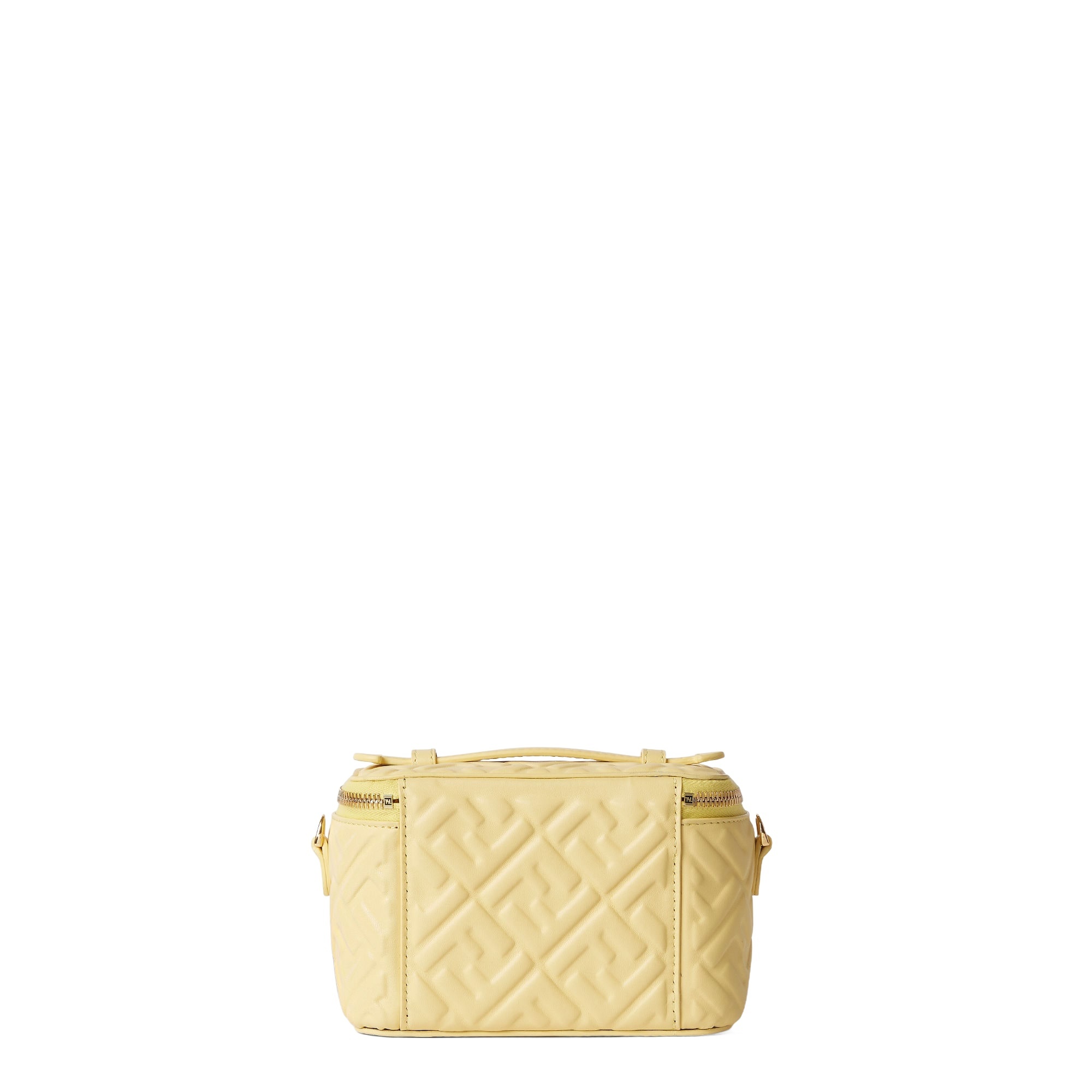 Fendi Yellow Nappa Leather Mini-bag With Ff Motif In Yellow