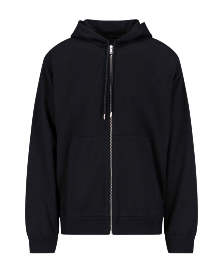 Prada Re-nylon Logo-print Hoodie In Black