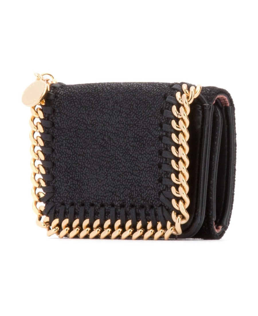 Stella Mccartney Mini Falabella Wallet In Black