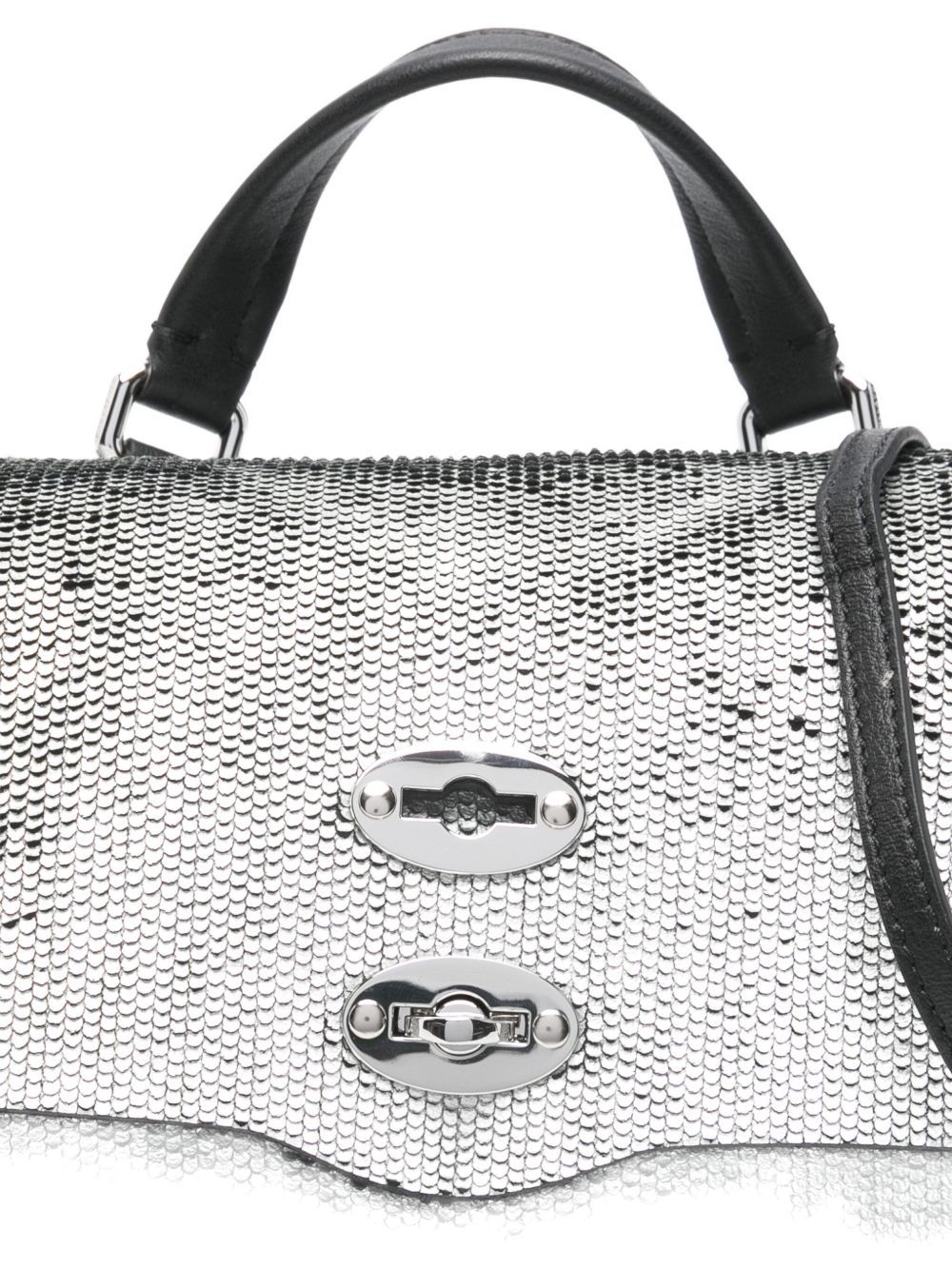 Zanellato Top Handle Shoulder Bag In Silver