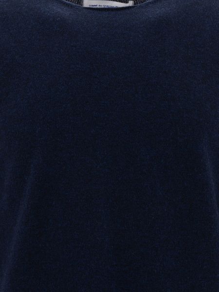 Comme Des Garçons Men's Crew Neck Graphic Print Sweater In Blue
