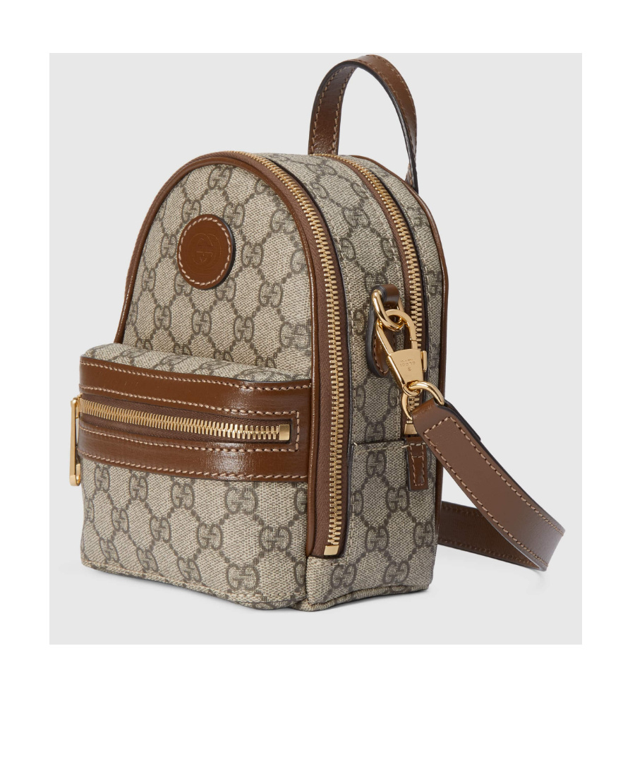 Gucci Interlocking G Canvas Backpack In Multicolor