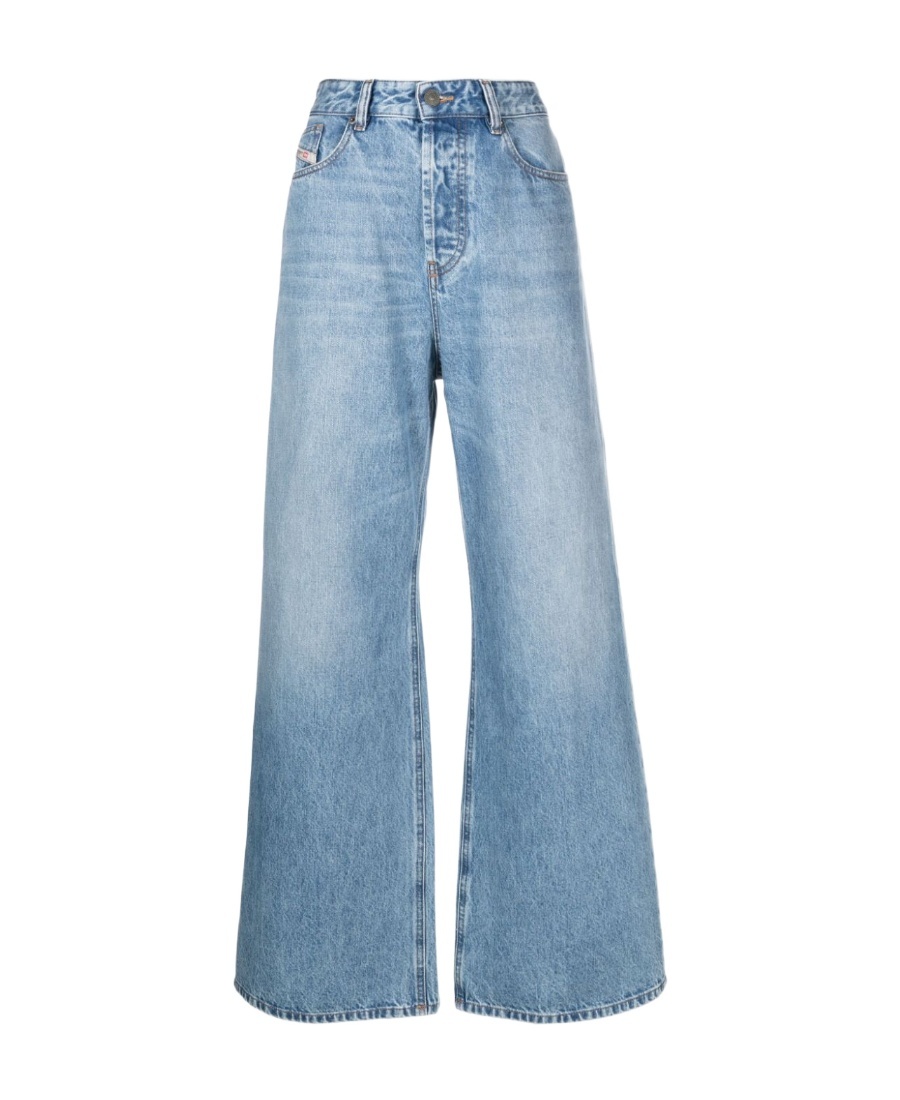Diesel 1996 D-sire 09i29 Low-rise Wide-leg Jeans In Blue