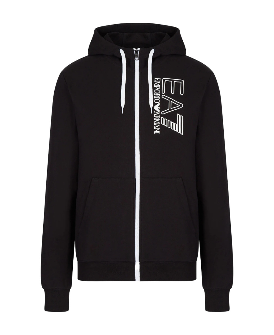 Ea7 Logo And Hat Casual Jacket In Black
