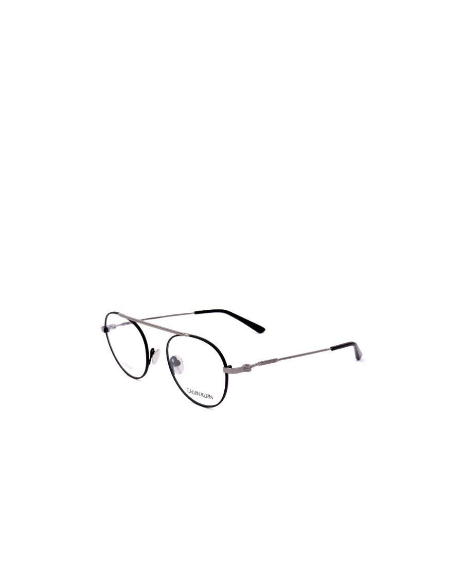 Calvin Klein Logo Round Frame Glasses In Gray