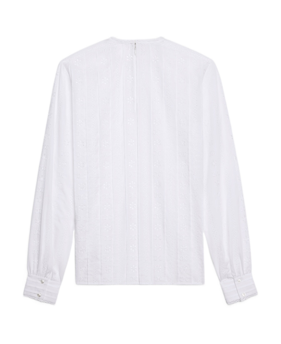Celine Embroidered Cotton Muslin Blouse