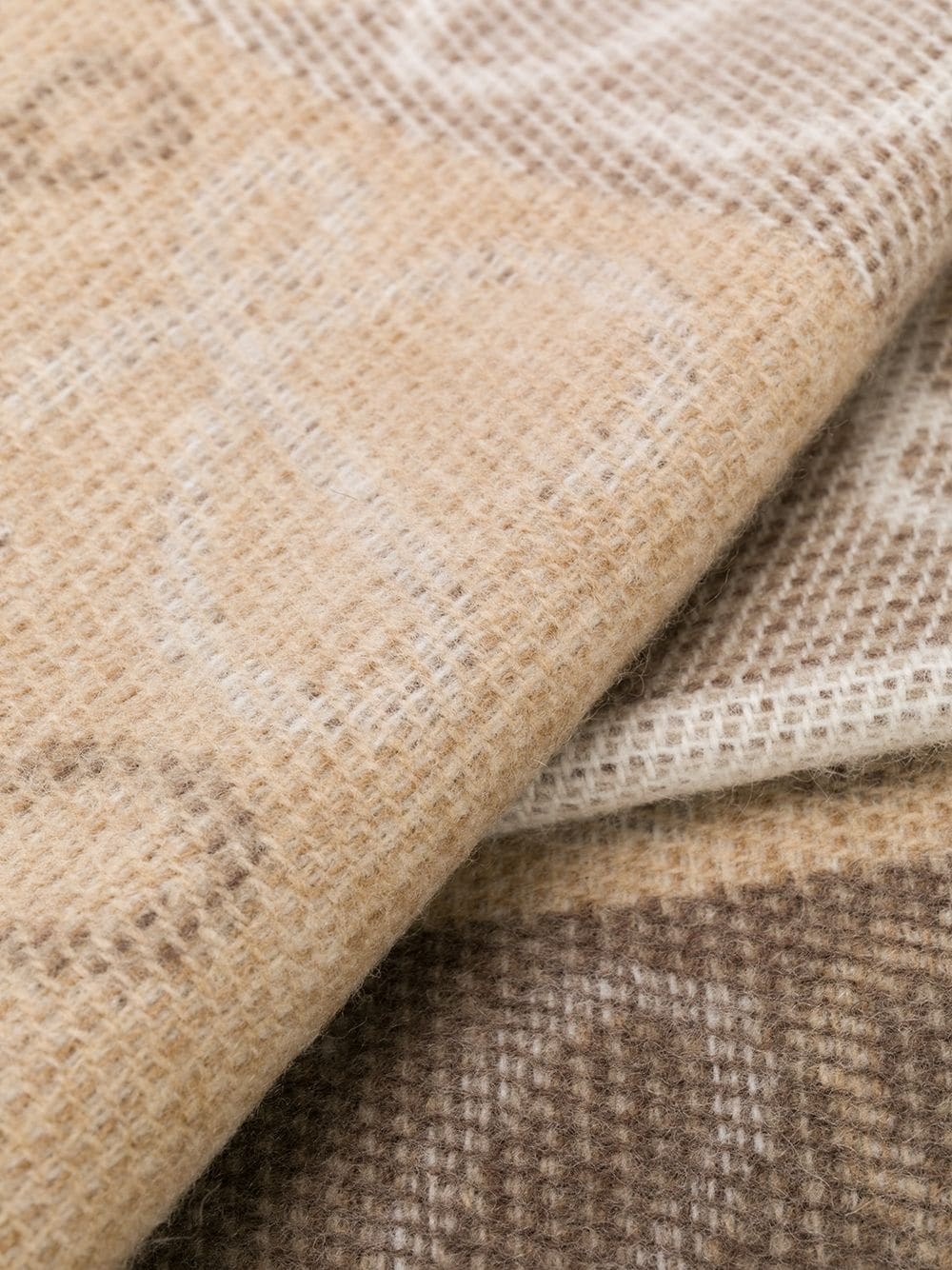 LOEWE LOEWE CHECKERBOARD FRINGED EDGE SCARF