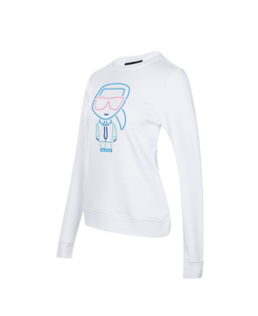 Shop Karl Lagerfeld Embroidered Velvet Hoodie In White
