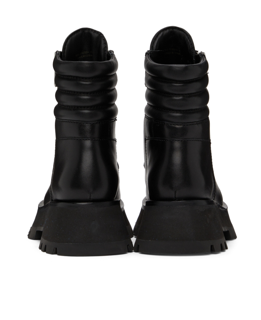 3.1 Phillip Lim Kate Lug-sole Zip Duo Combat Booties, Black In Black