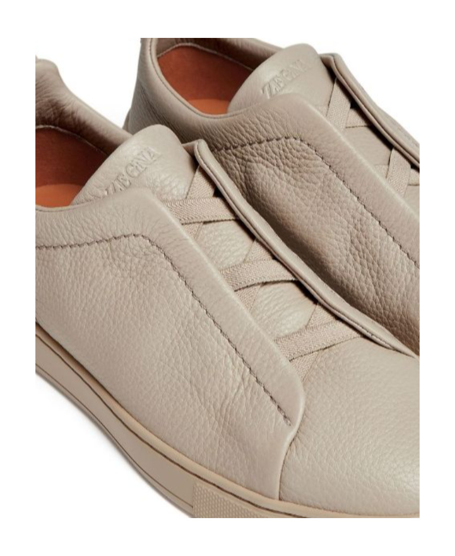 Zegna Z  Triple Stitch Trainers In Nude