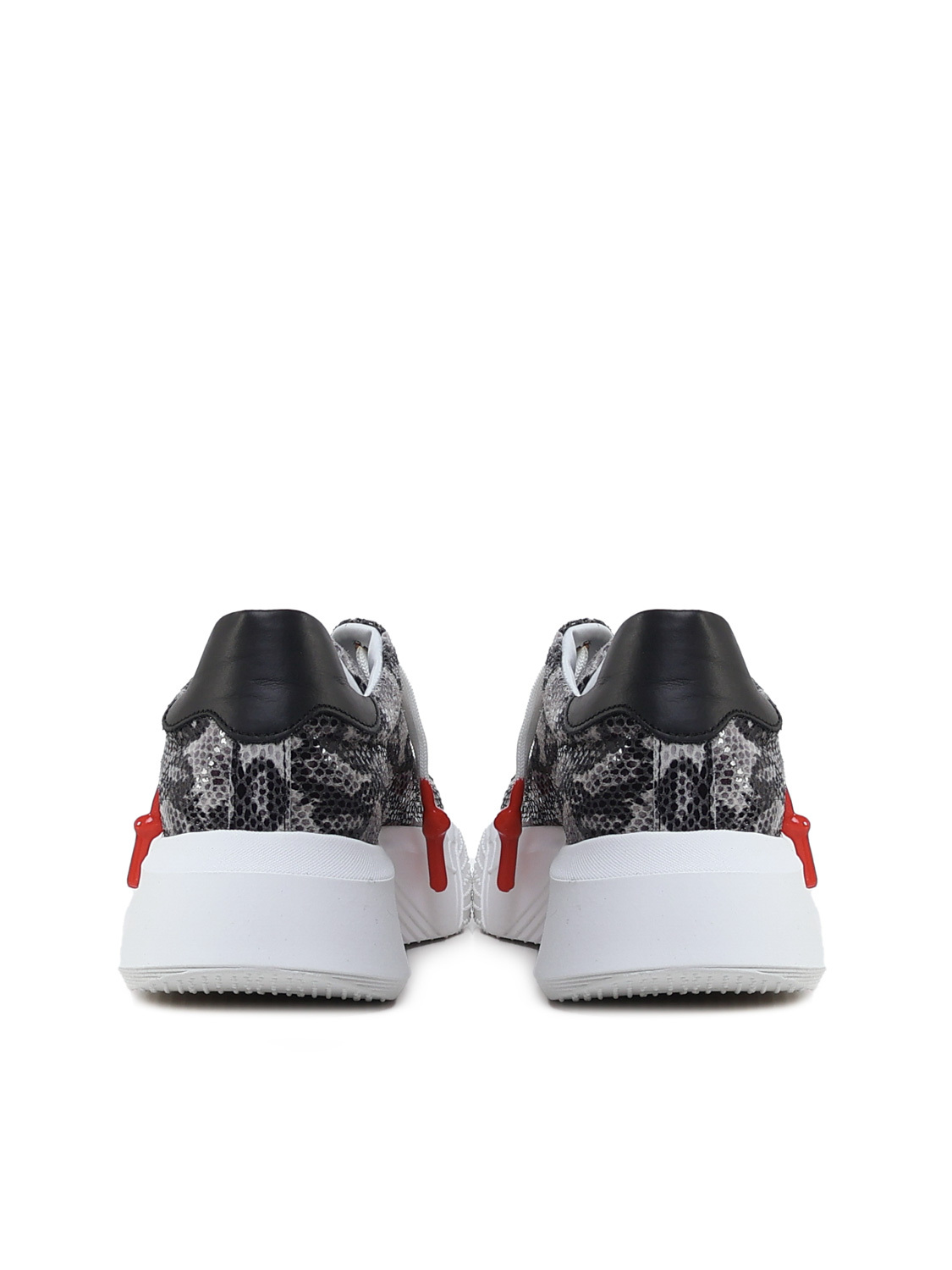 Giuliano Galiano Nemesis Python-print Leather Sneakers In White
