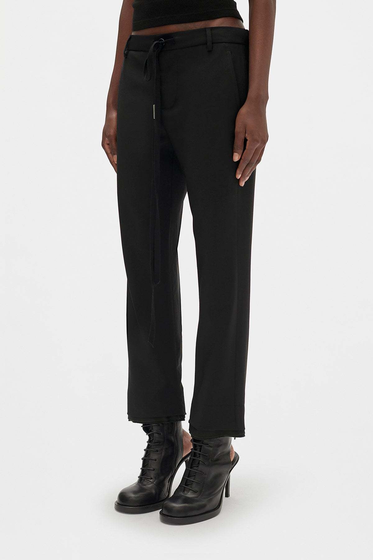 Ann Demeulemeester Rael Cigarette Trousers In Black