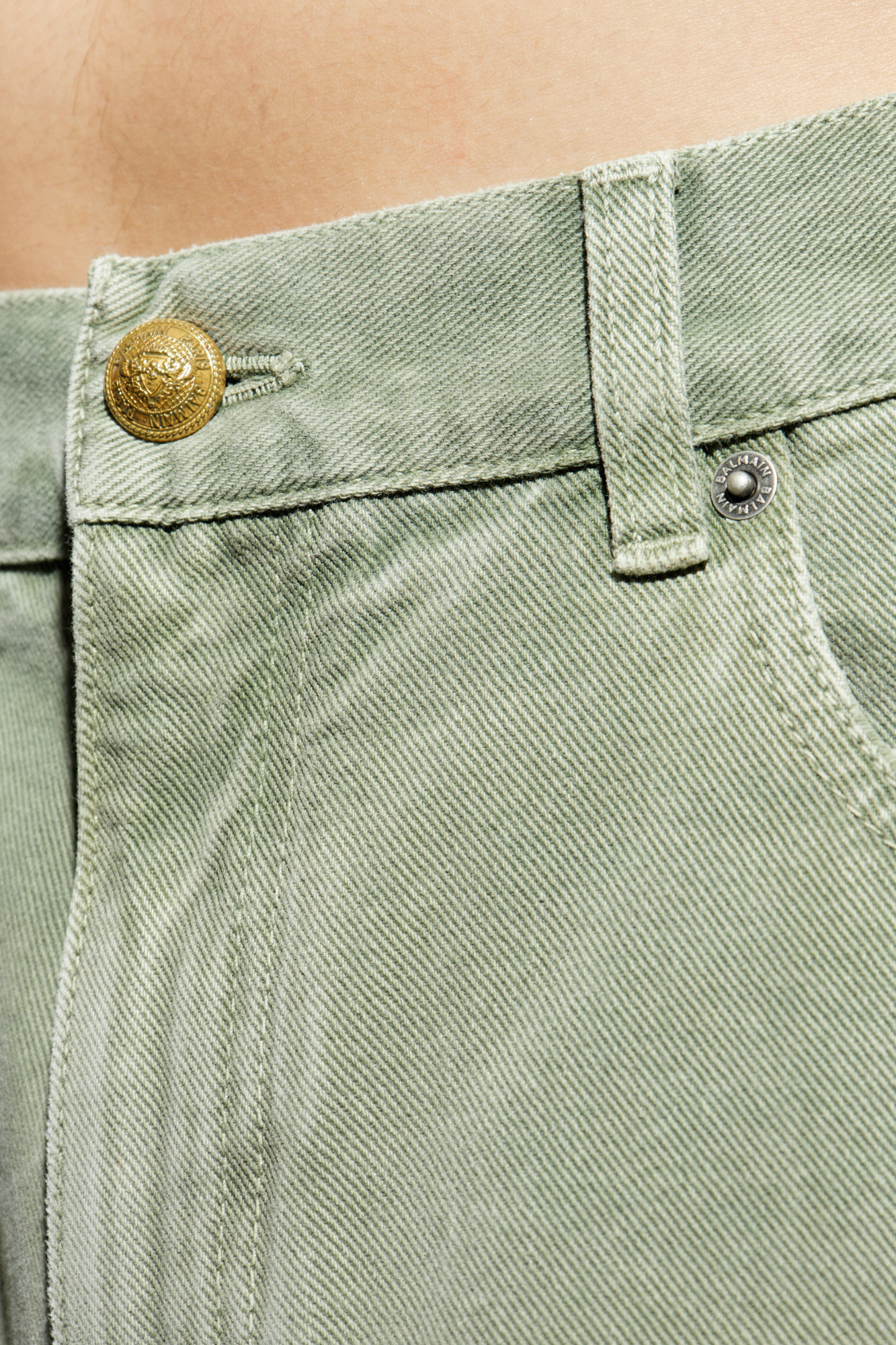 Balmain Logo-engraved-button Jeans