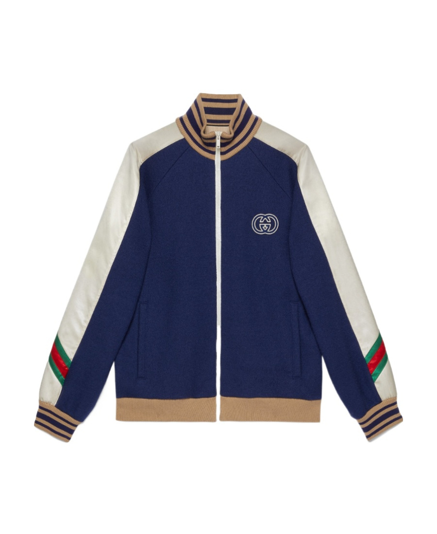 Gucci Giacca Bomber Jacket In Blue